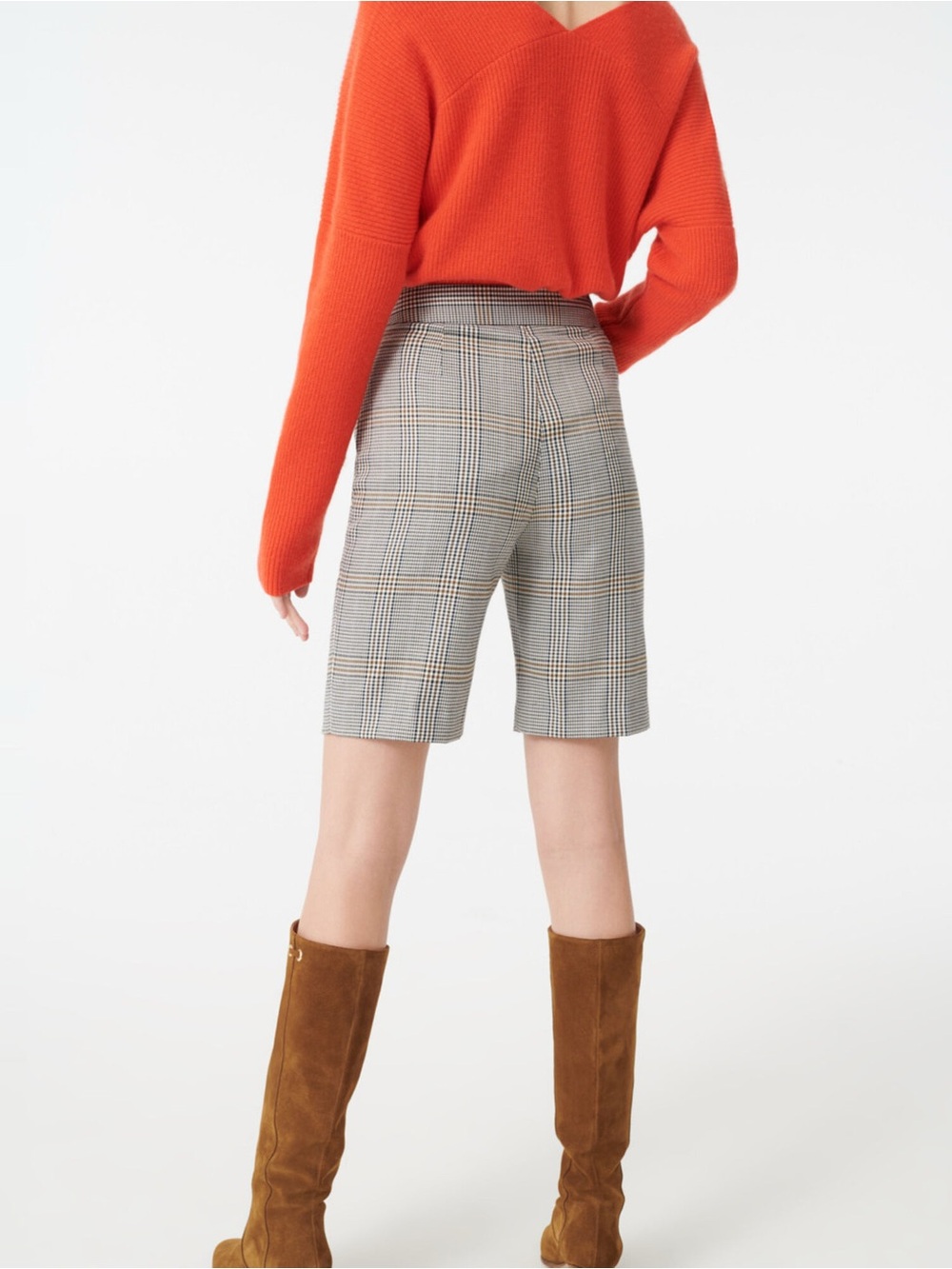 NWT Maje Plaid Tailored Bermuda Shorts